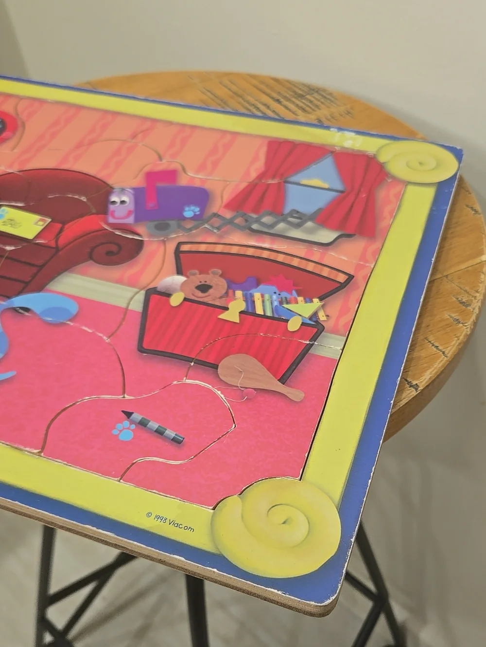 Vintage 1998 Blues Clues Wooden Puzzle
